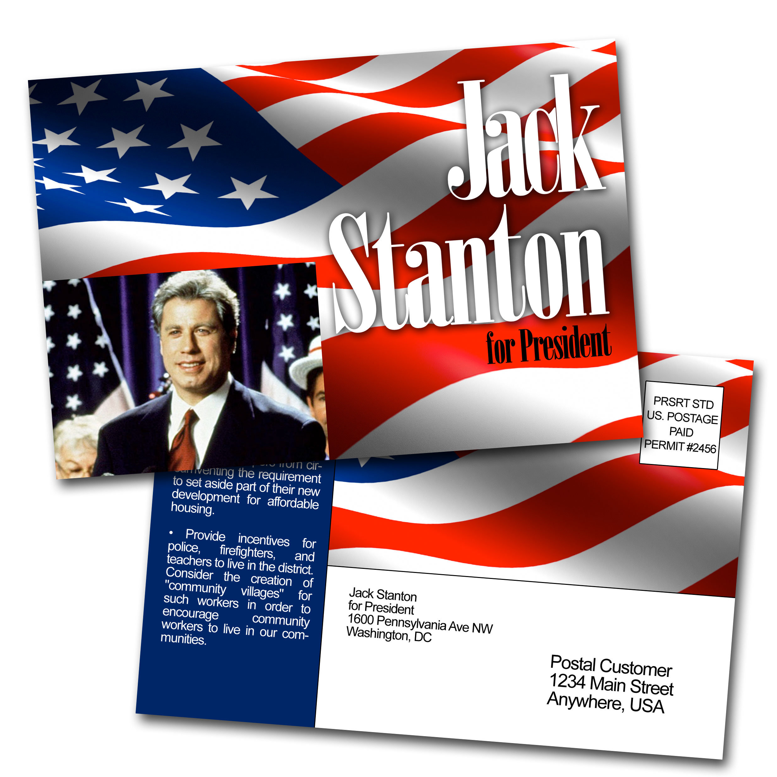 Political Flyers and Postcards Inside Political Postcard Template
